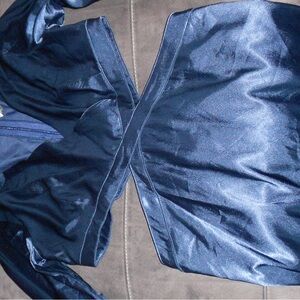 Elegant Navy Blue Satin Dress